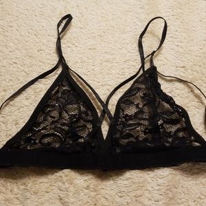 Black lace bralette